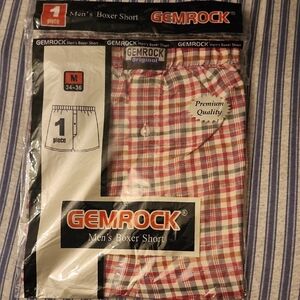 GEMROCK Men's Plaid Boxer Shorts